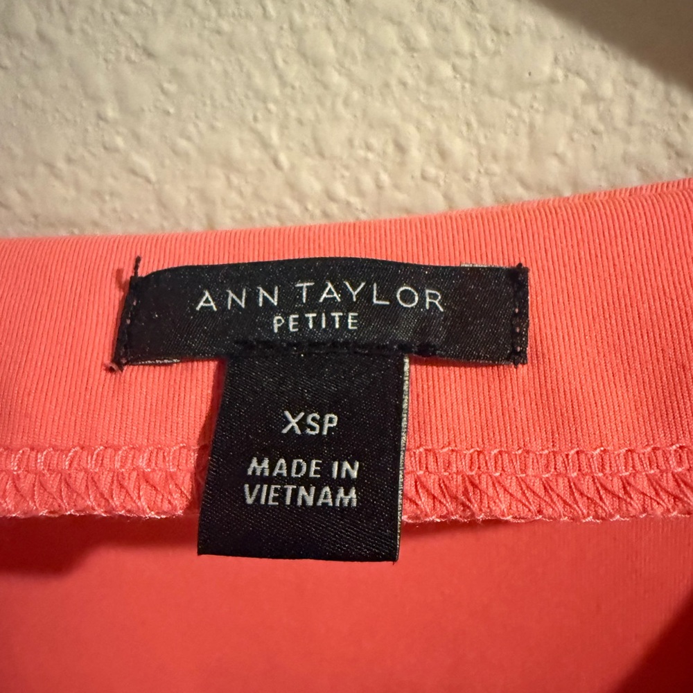 Ann Taylor Vibrant Coral Top and Pants Set  2 Petite - Picture 3 of 8